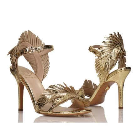 Női magassarkú cipő - Palma gold fényes
